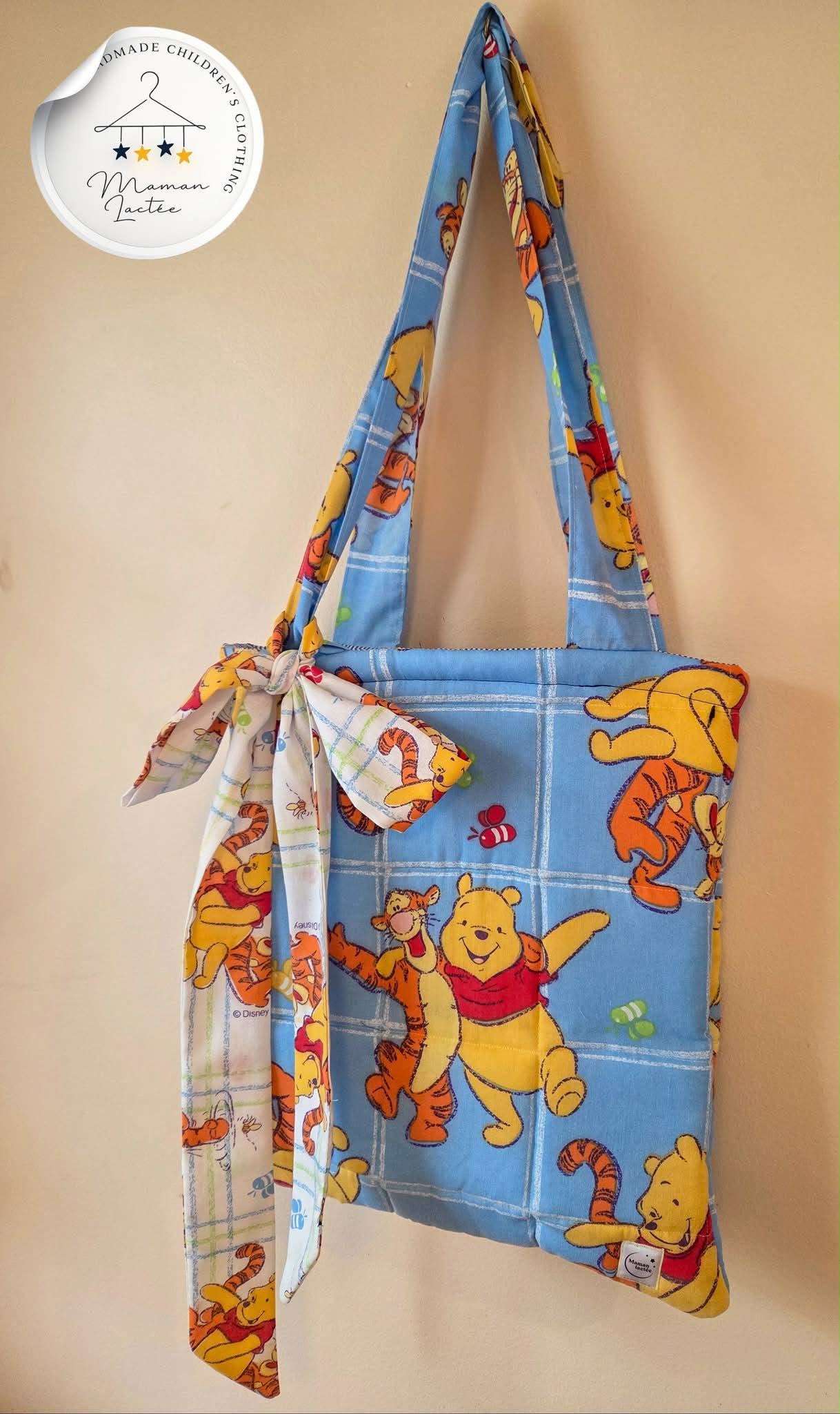 Handmade Quilted Tote Bag | Made with Thrifted Fabric